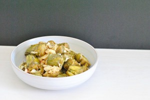 Baby Artichokes with Crab and Ghee