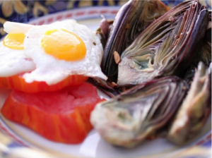 Fried_Quail_Eggs_with_Baby_Artichokes