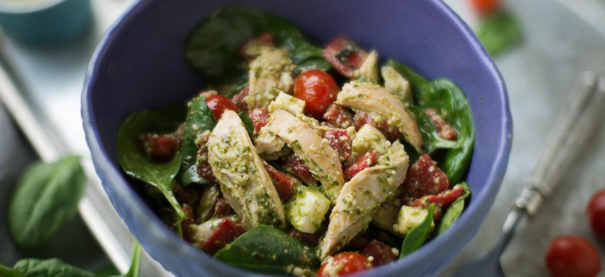 Chicken Salad With Baby Spinach